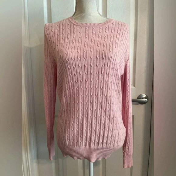Kim Rogers Cable Knit Crew‎ Sweater size Medium - Picture 2 of 7